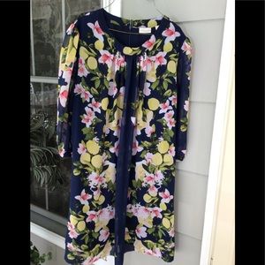 Ave-mended New York co. Womens flowered flowing Dress XXLarge silky polyester